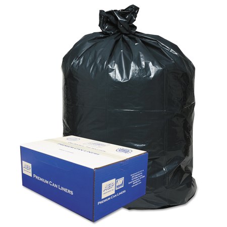 Classic 45 gal Trash Bags, 40 in x 46 in, Medium-Duty, 0.63 mil, Black, 250 PK WEBB48